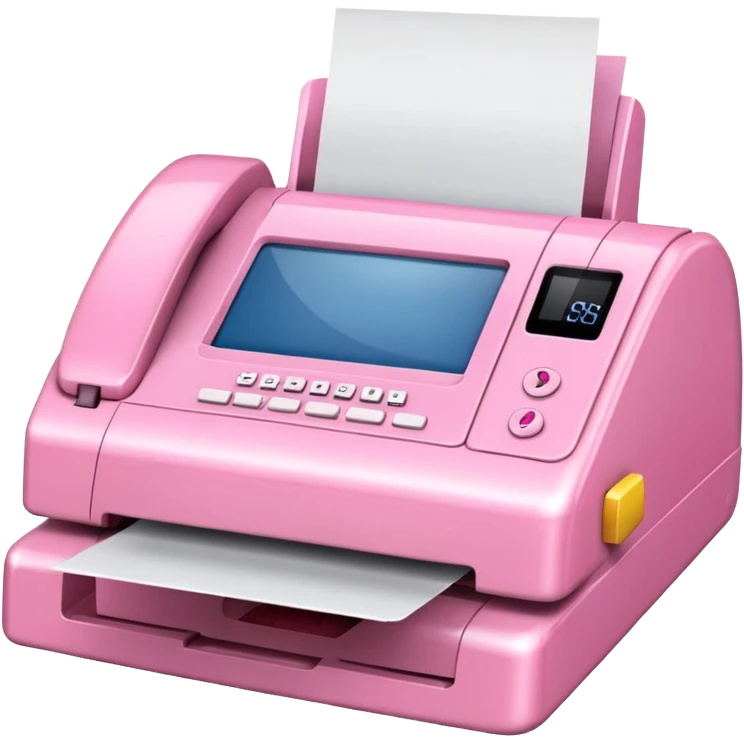 fax machine made of spam meat emoji
