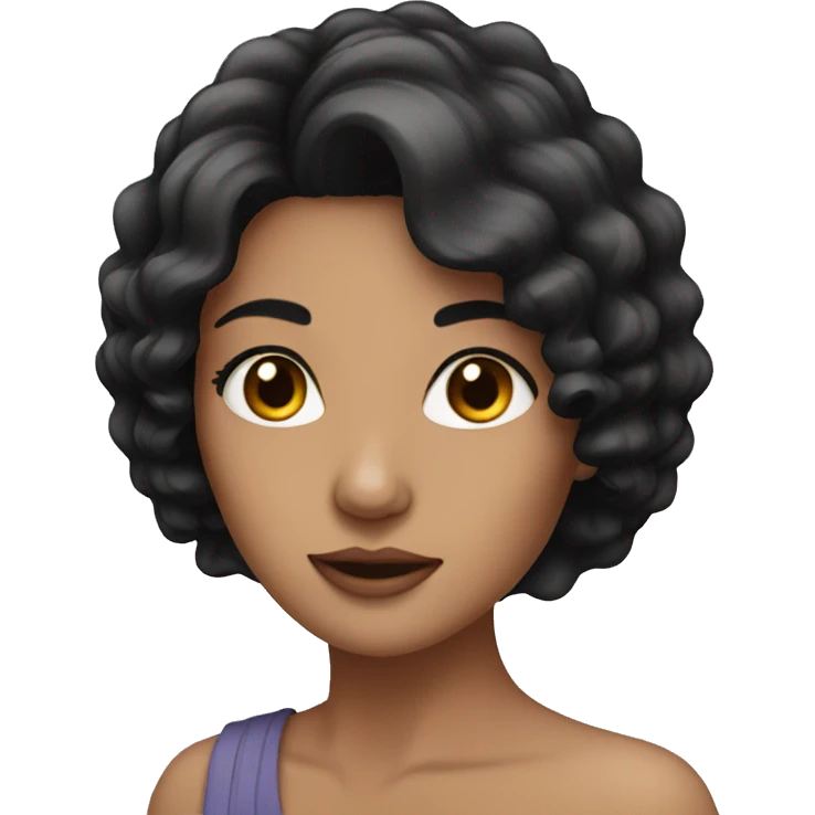 beautiful lady with black hair  emoji