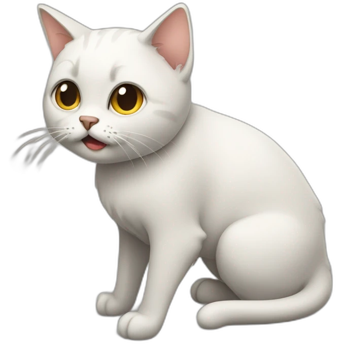 Boeeding cat emoji