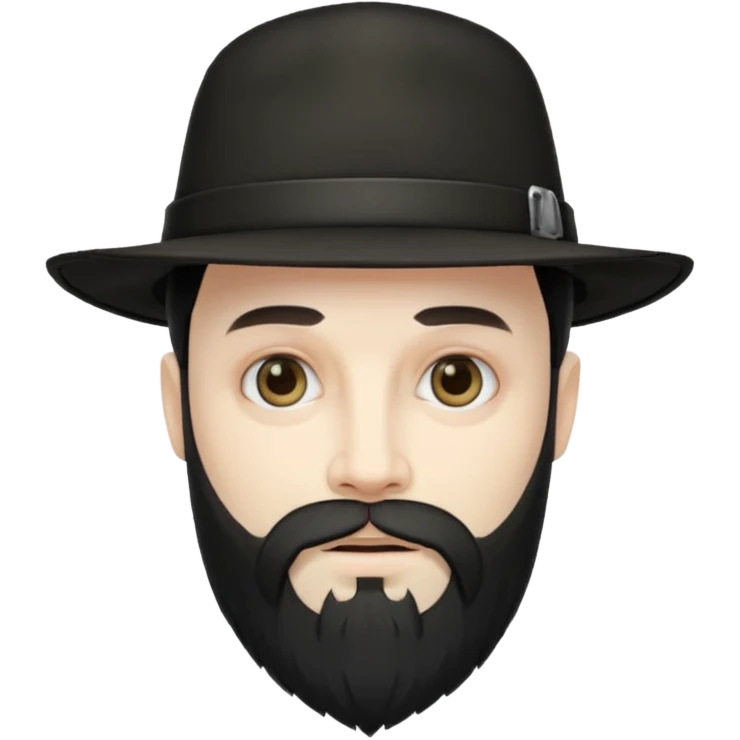BEARDED gothic man in hat emoji