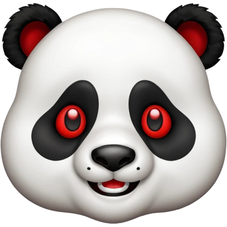 Extremely stoned panda emoji