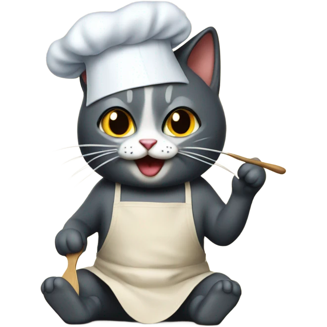 Cat cooking K emoji