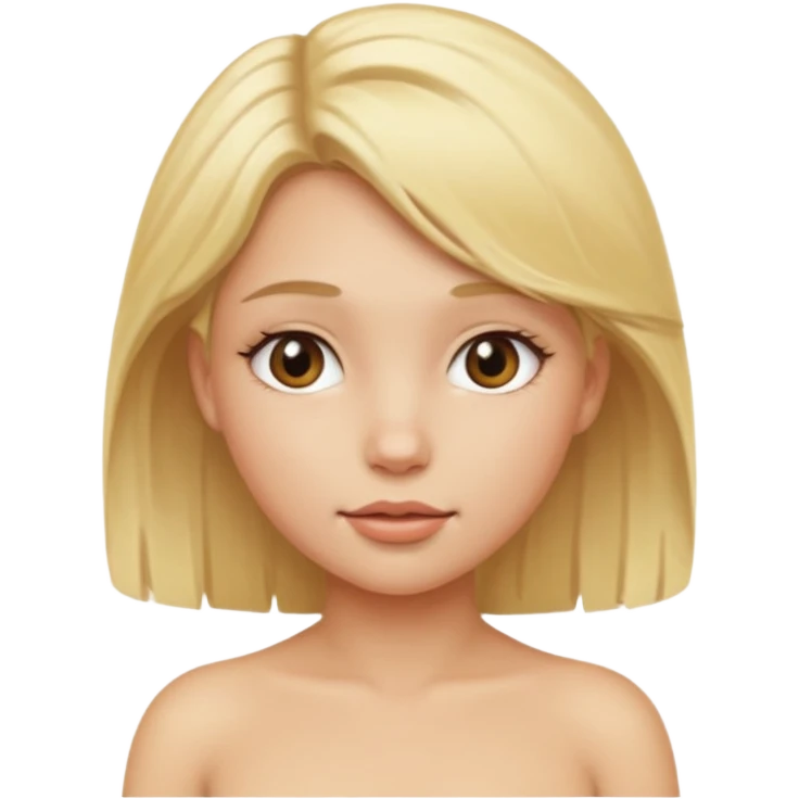 Nude girl blonde hair emoji
