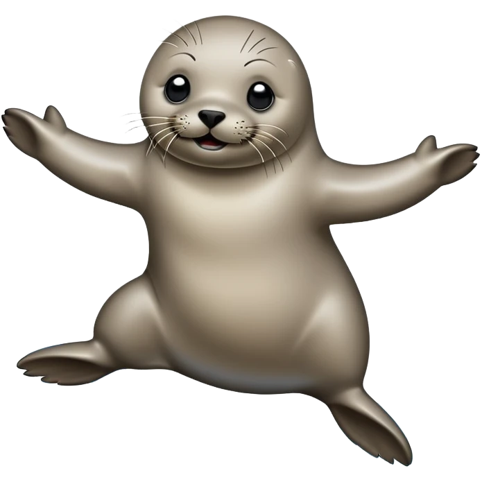 A seal grooves to the beat, dancing joyfully on the ice with flips and twirls! emoji