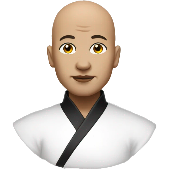 bald futuristic zen with black earrings emoji