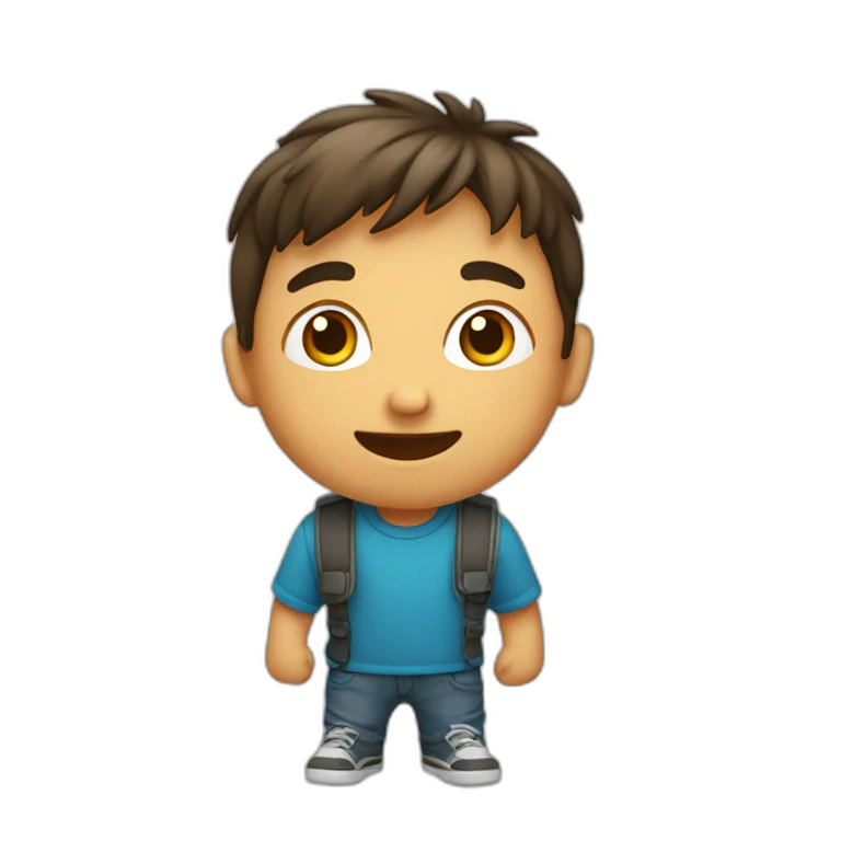 niño jugando emoji