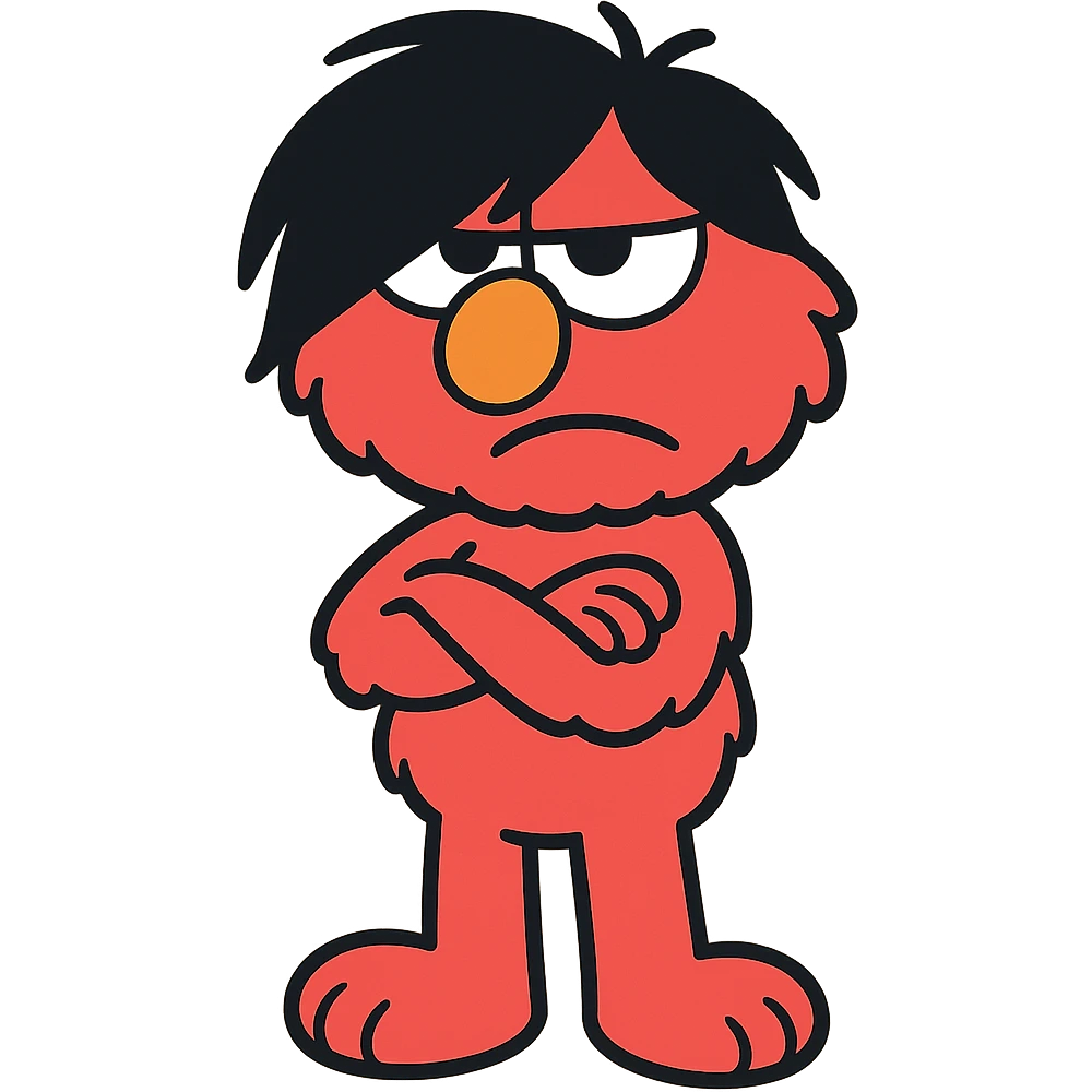 annoyed emo Elmo emoji