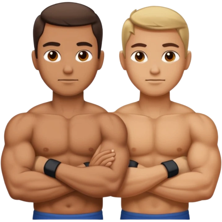 Arms crossed across neck emoji emoji