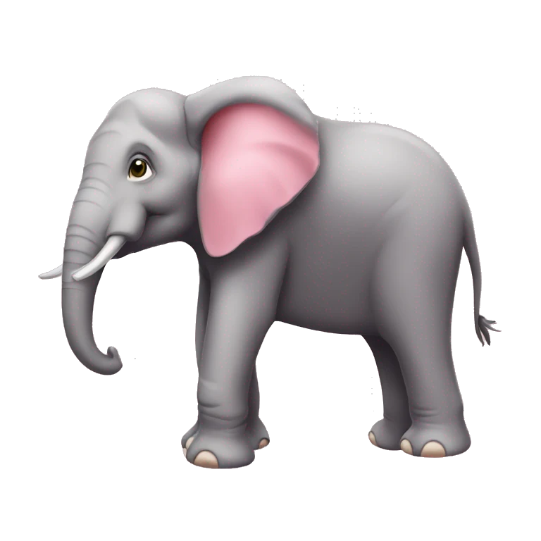 Elefante cor de Rosa  emoji