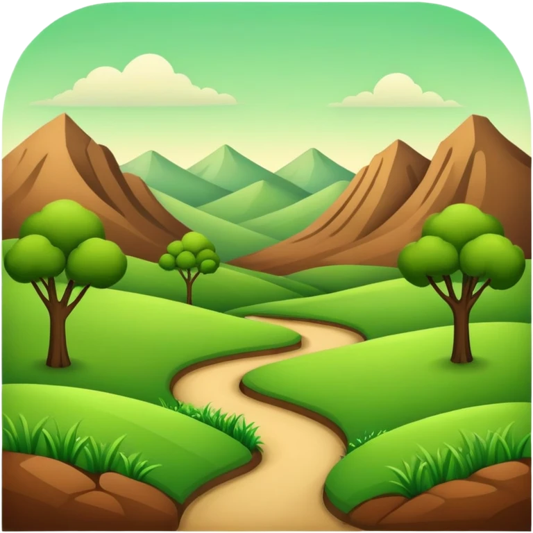 Brown, green nature emoji