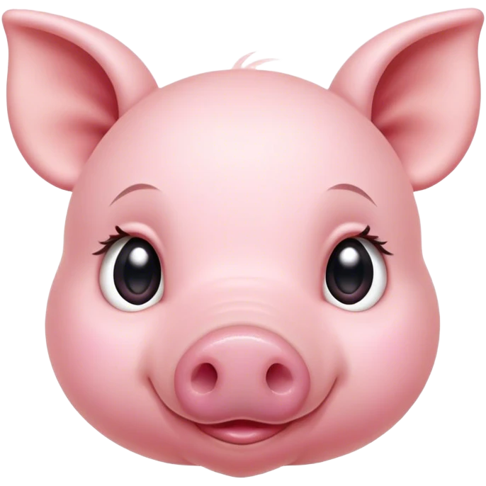 Cinematic Cute Piglet Portrait Emoji, Head tilted playfully and inquisitively, featuring a delicate rosy-pink hide with an adorably tiny snout and subtle sheen, round, sparkling beady eyes filled with boundless curiosity, Simplified yet irresistibly adorable features, highly detailed, glowing with a warm, friendly glow, high shine, affectionate and spirited, stylized with a touch of whimsical charm, bright and endearing, soft glowing outline, capturing the essence of a mischievous yet loving piglet, so playful it feels like it could nibble out of the screen and into your arms! emoji
