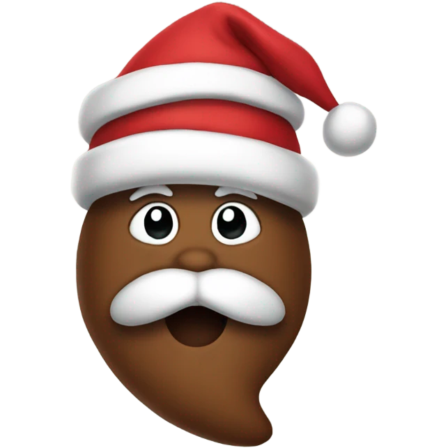 Poop dressed as Santa  emoji