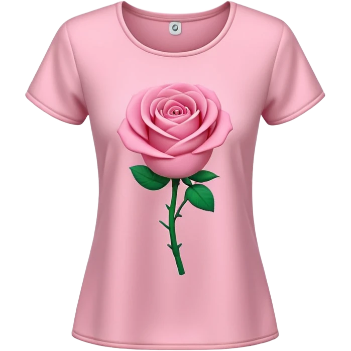 A 3D cartoon rose-pink women’s top with short sleeves, soft fabric texture, gentle lighting, isolated on plain background. plain top. emoji