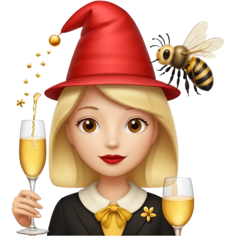 party red hat bee emoji