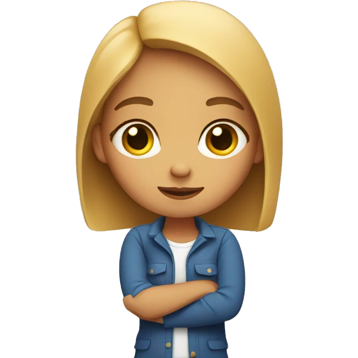 girl crossing her hands emoji