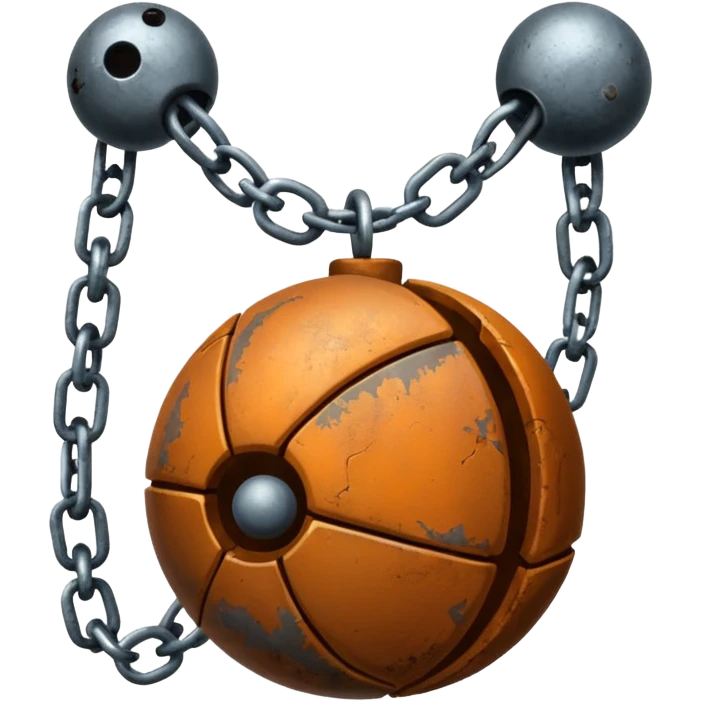 prisoner chain with ball  emoji
