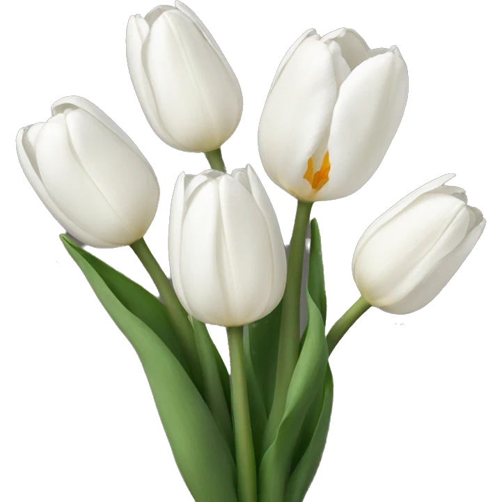 white tulips  emoji