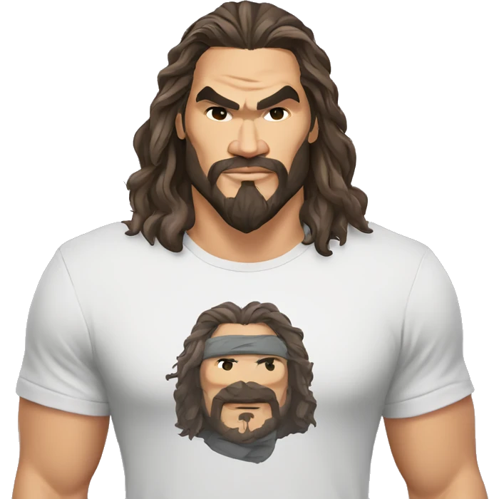 jason momoa cartoon wearing tee emoji