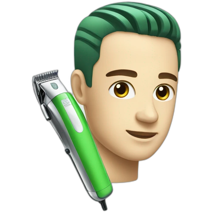 hair clipper green emoji