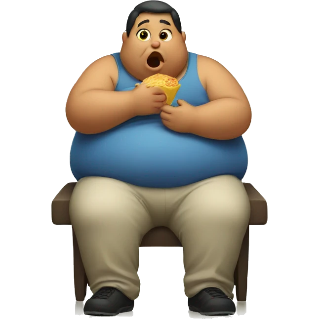 fat person eating  emoji