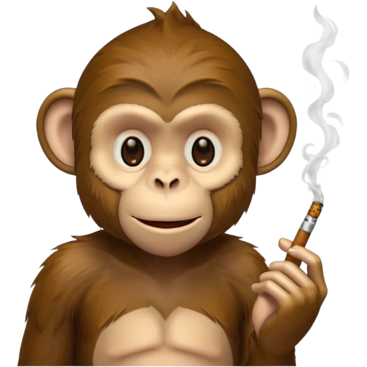 Monkey smoking weed emoji