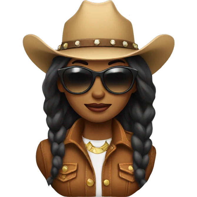 Cowgirl with sunglasses  emoji
