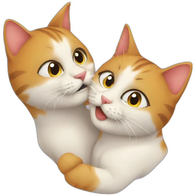 two cats kissing  emoji