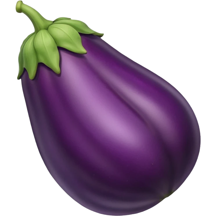 An eggplant very curved pointing downwards emoji