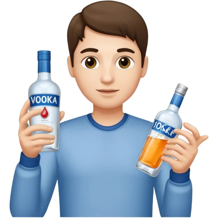 face with wódka in hand emoji