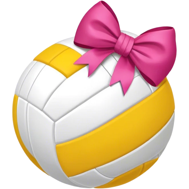 volleyball with a bow  emoji