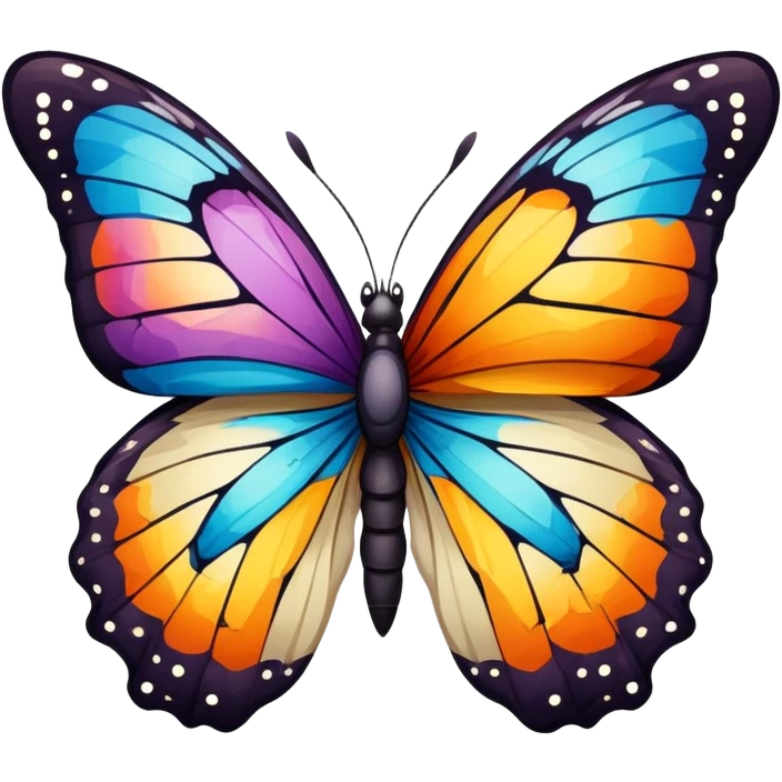 butterfly with a cracked and missing wing emoji