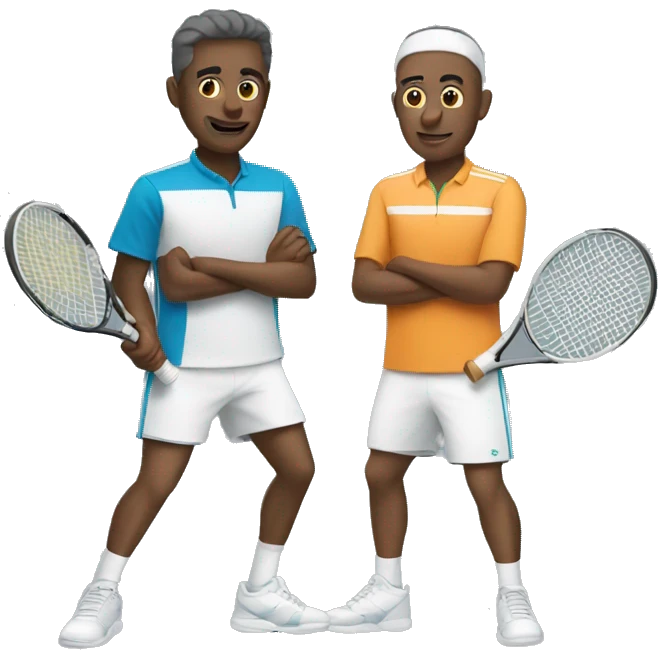 Two men tennis emoji