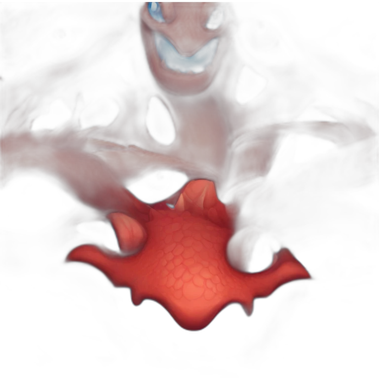 face red dragon with blue eyes emoji