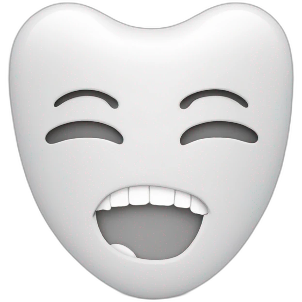 dientes blanco con brillo emoji