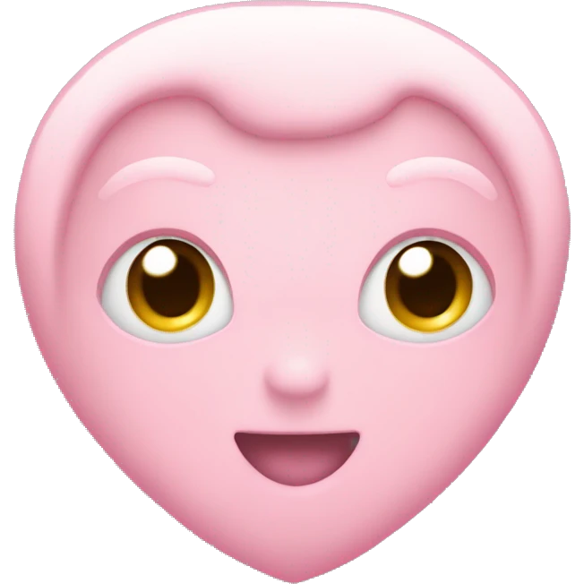 Light pink heart with “bub” word emoji