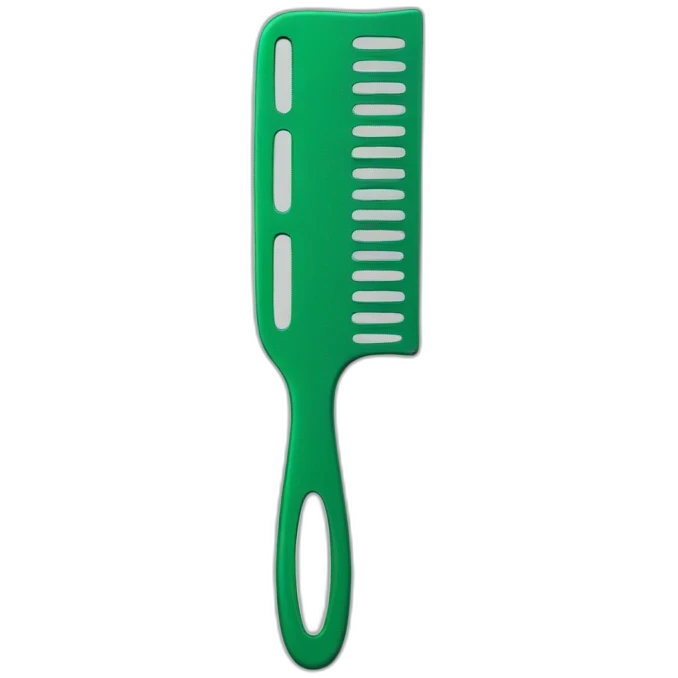 comb for hair green emoji