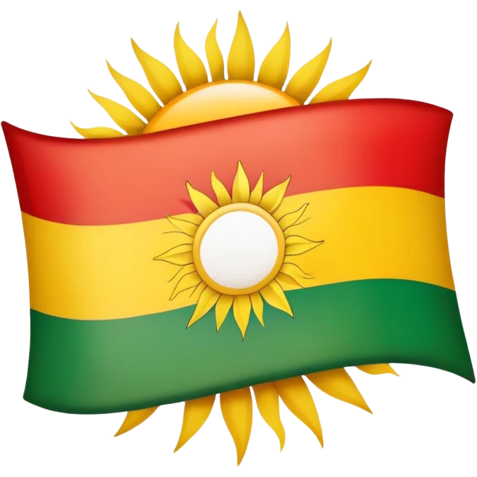 A iphone flag emoji. Its a kurdistan emoji with a sun in the middle but accurate  emoji