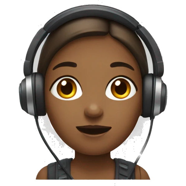 GIRL doing a podcast  emoji