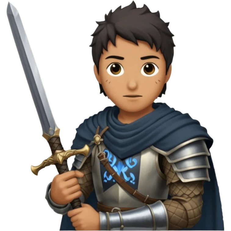 Man holding big DARK souls sword emoji