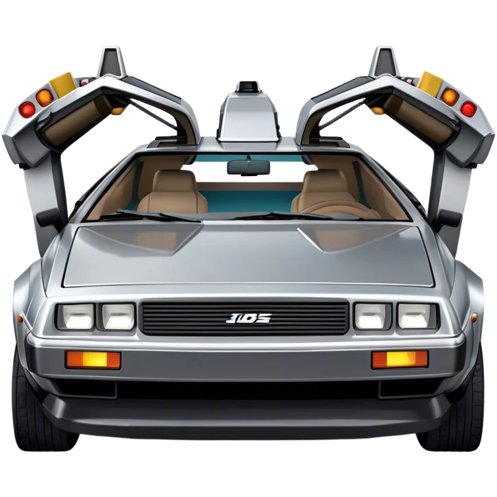 Машина DeLorean из назад в будущее emoji