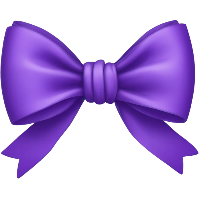 A purple bow emoji