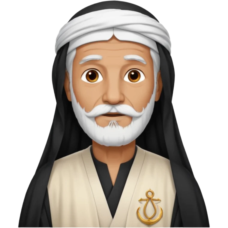 old emirates guys wearin gUAE cloths with white beared .. he works in the sea emoji