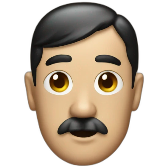 Hitler with baked beans on head emoji