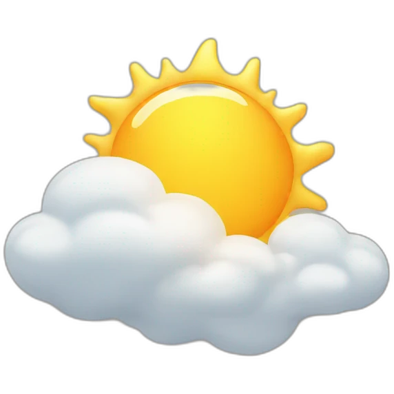 Cloud sun behind  emoji