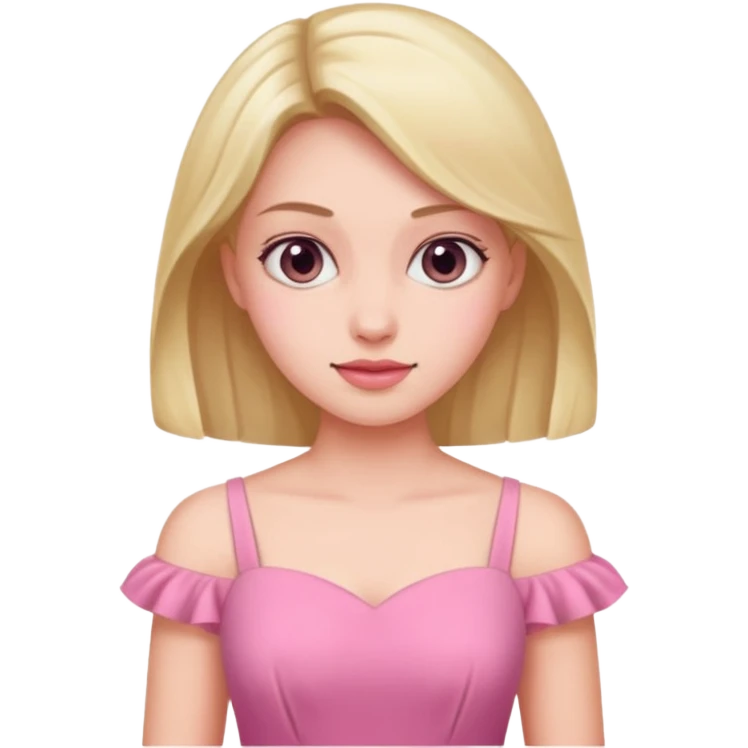 Woman and ping dress emoji