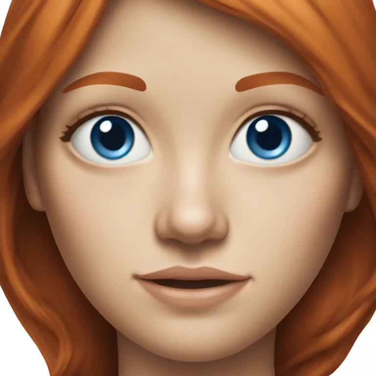 Hyper realistic redheaded women with blue eyes  emoji