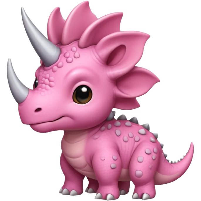 Triceratops cute pink kawei  emoji