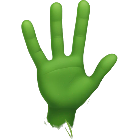 a hand touching grass emoji
