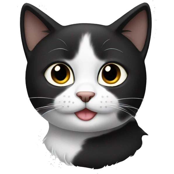 White-black cat emoji