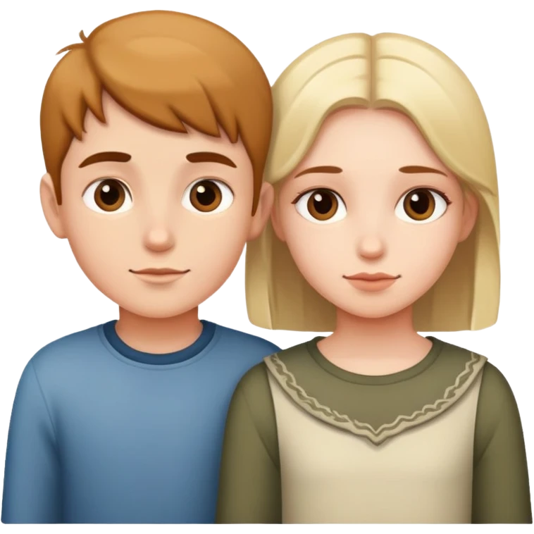 A boy and a girl next to each other emoji